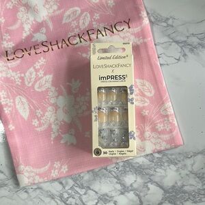 NEW LoveShackFancy x IMPRESS Press-On Manicure Hydrangea Blue